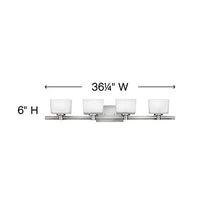 Load image into Gallery viewer, Hinkley Taylor Collection Contemporary Modern Four Light 240W G9 Bathroom Vanity Fixture, Brushed Nickel
