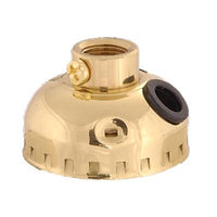 B&P Lamp Socket Cap, Brass, with Side Outlet