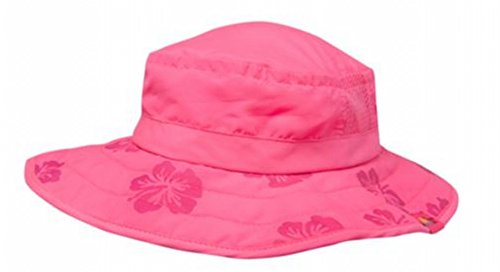 Sun Protection Zone Kids UPF 50+ Safari Sun Hat, Pink Flowers, Uv Sun Protective, Lightweight, Straps, One Size