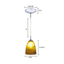 Load image into Gallery viewer, Jesco Lighting KIT-QAP220-AR/CH-B Goblet 1-Light Low Voltage Pendant and Canopy Kit, Amaretto
