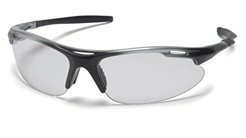 Pyramex Safety Avante Eyewear, Silver Black Frame, Clear Lens