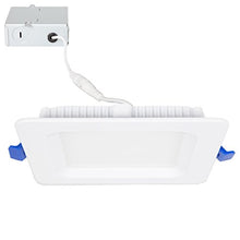 Load image into Gallery viewer, Maxxima 4 in. Dimmable Slim Square LED Downlight, Flat Panel Light Fixture, Recessed Retrofit, 700 Lumens, Warm White 2700K, 10 Watt, Junction Box Included
