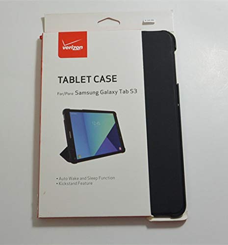 VW Verizon Tablet New Kickstand Folio Protective Case for Samsung Galaxy Tab S3 - Black Retail Packaging