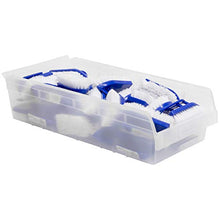 Load image into Gallery viewer, Akro-Mils 30014SCLAR ShelfMax Plastic Nesting Shelf Bin Box, 23-5/8-Inch L x 11-1/8-Inch W x 6-Inch H, Clear, 6-Pack
