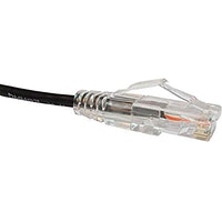 Unirise CS6-08F-BLK Clearfit Slim Cat6 28AWG Patch Cable, Snagless, Black, 8ft