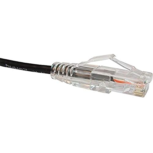 Unirise Cs6-09F-Blk 9Ft Cat6 Black Clearfit Slim Snagless 28Awg Patch Cable