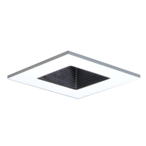 HALO Recessed 3011WHBB 3-Inch 15-Degree Trim Adjustable Square with Black Baffle, White