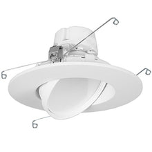 Load image into Gallery viewer, 11 Watt 6&quot; Inch Rotatable 950 Lumens Maxxima Led Retrofit Downlight Gimbal Warm White 2700k Dimmable
