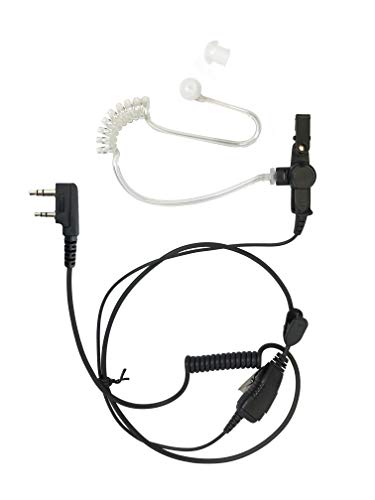ProMaxPower Two Way Radio Security Surveillance Acoustic Tube Earpiece for Kenwood 2-Pin Retevis H-777 RT1