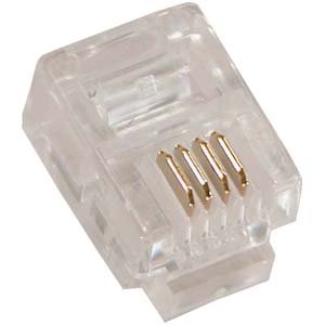RJ11 (6P4C) Plug for Stranded Round Wire 20pk