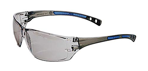 Radnor Cobalt Classic Series Safety Glasses With Charcoal Frame, Clear Indoor/Outdoor Anti-Fog Lens And Adjustable Temple
