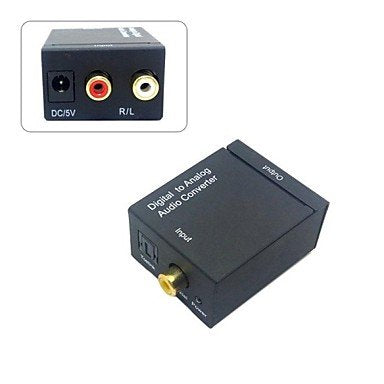 Digital SPDIF Coaxial Coax RCA & Optical Toslink to Analog L/R Audio Converter