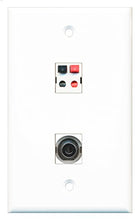 Load image into Gallery viewer, RiteAV - 1 Port 3.5mm 1 Port Speaker Wall Plate - Bracket Included
