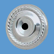 Load image into Gallery viewer, Cabinet Knob Rosette Bright Chrome 1 1/4&quot; Roped | Renovator&#39;s Supply
