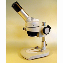 Load image into Gallery viewer, AmScope K104-ZZ Elementary Stereo/Dissecting Microscope, 10x and 25x Eyepiece, 20x-50x Magnification, Reversible Black/White Stage Plate, Heavy-Duty Frame
