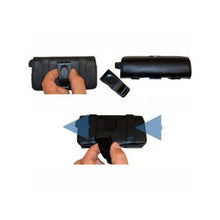 Load image into Gallery viewer, Gomadic Designer Black Leather Pure Digital Flip Video Ultra 2nd Gen Belt Carrying Case  Includes Optional Belt Loop and Removable Clip
