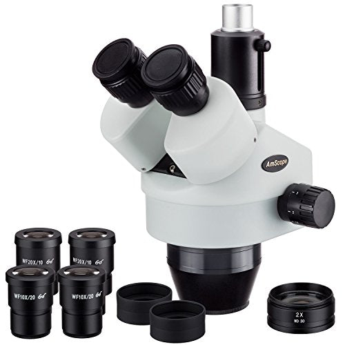 AmScope SM7180T 7X-180X Trinocular Zoom Power Stereo Microscope Head