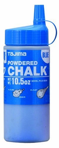 TAJIMA Micro Chalk - Blue 10.5 oz (300g) Ultra-Fine Snap-Line Chalk with Durable Bottle & Easy-Fill Nozzle - PLC2-B300