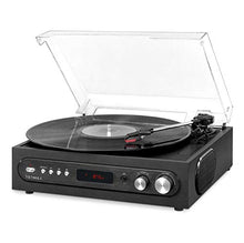 Load image into Gallery viewer, Victrola All-in-1 Bluetooth Record Player with Built in Speakers and 3-Speed Turntable Black (VTA-65-BLK)
