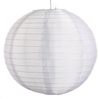 (Set of 3) Round Party Wedding Lanterns (18 Inch, White Nylon Waterproof Lanterns)