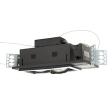 Load image into Gallery viewer, Jesco Lighting MGP30-2WB Modulinear Directional Lighting for New Construction, Double Gimbal PAR30 2-Light Linear, Black Interior with White Trim
