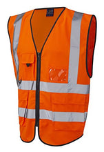 Load image into Gallery viewer, Forever Hi Vis Viz Executive Safety Waist Coat Vest Yellow Work Wear
