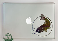 Rainbow Trout with Lure Specialty Vinyl Decal Sized to Fit A 17