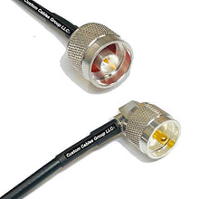 Load image into Gallery viewer, 3 feet RFC195 KSR195 Silver Plated N Male to UHF Male Angle RF Coaxial Cable
