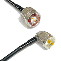 3 feet RFC195 KSR195 Silver Plated N Male to UHF Male Angle RF Coaxial Cable