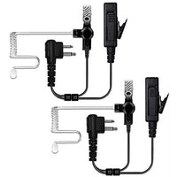 MaximalPower Surveillance Headset Earpiece PTT Mic Motorola 2-Pin Radio with Kevlar Enforcement (2 Pack)