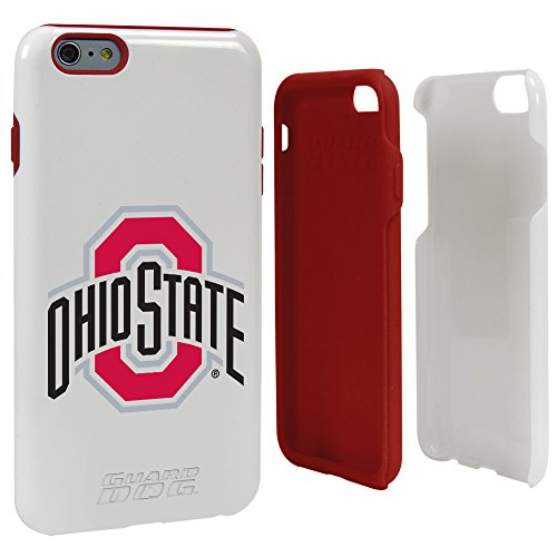 Guard Dog Collegiate Hybrid Case for iPhone 6 Plus / 6s Plus  Ohio State Buckeyes  White