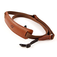4V Design Lusso Tuscany Leather Large Handmade Leather Camera Strap w/Universal Fit Kit, Brown/Brown (2LP01BVV2323)