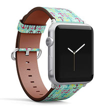 Load image into Gallery viewer, Compatible with Small Apple Watch 38mm, 40mm, 41mm (All Series) Leather Watch Wrist Band Strap Bracelet with Adapters (Anchors Can)
