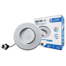 Load image into Gallery viewer, NICOR Lighting 5/6 inch LED Gimbal Downlight Retrofit Kit, 4000K White (DLG56-10-120-4K-WH)
