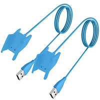 Compatible for Fitbit Alta HR Charger with Reset,KingAcc 2-Pack 3.3ft/1m Replacement USB Charging Cable Cradle Dock Adapter for Fitbit Alta HR Fitness Wristband Smart Fitness Watch (Blue)