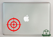 Load image into Gallery viewer, Bullseye Crosshairs Vinyl Decal Sized to Fit A 15&quot; Laptop - Red
