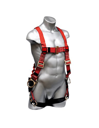 Elk River FreedomFlex Full Body Harness with Tongue Buckles and Fall Indicator, 1 Steel D-Ring, Polyester/Nylon, Fits Sizes Medium to 2X-Large