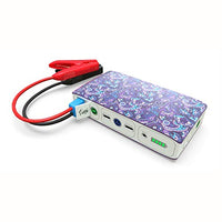 HALO Bolt 58830 mWh Portable Phone Laptop Charger Car Jump Starter with AC Outlet and Car Charger - Violet Paisley