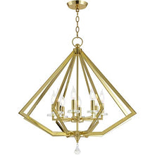 Load image into Gallery viewer, Livex Lighting 50668-02 Chandelier, Polished Brass
