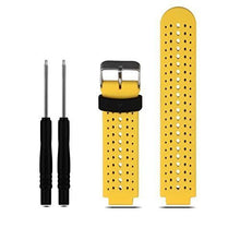 Load image into Gallery viewer, ZSZCXD Soft Silicone Replacement Watch Band for Garmin Forerunner 235/220 / 230/620 / 630/735 Smart Watch (01 Yellow &amp; Black)
