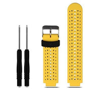 ZSZCXD Soft Silicone Replacement Watch Band for Garmin Forerunner 235/220 / 230/620 / 630/735 Smart Watch (01 Yellow & Black)