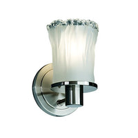 Justice Design Group GLA-8511-16-WTFR-CROM Veneto Luce Collection Rondo 1-Light Wall Sconce