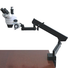Load image into Gallery viewer, AmScope SM-6TY Professional Trinocular Stereo Zoom Microscope, WH10x Eyepieces, 7X-90X Magnification, 0.7X-4.5X Zoom Objective, Ambient Lighting, Clamping Articulating Arm Stand, Includes 2.0X Barlow
