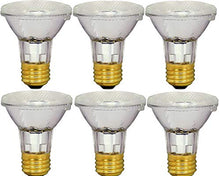 Load image into Gallery viewer, Pack Of 6 39PAR20/FL 120V - 39 Watt High Output 50W Replacement (50Par20) PAR20 Narrow Flood - 120 Volt Halogen Light Bulbs for Indoor Recessed Can, Range Hood and Outdoor, E26 Base, 2700K Warm White
