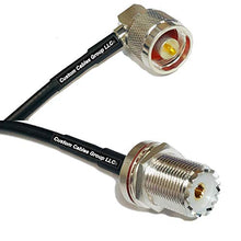Load image into Gallery viewer, 3 feet RFC195 KSR195 Silver Plated N Male Angle to UHF Female Bulkhead RF Coaxial Cable
