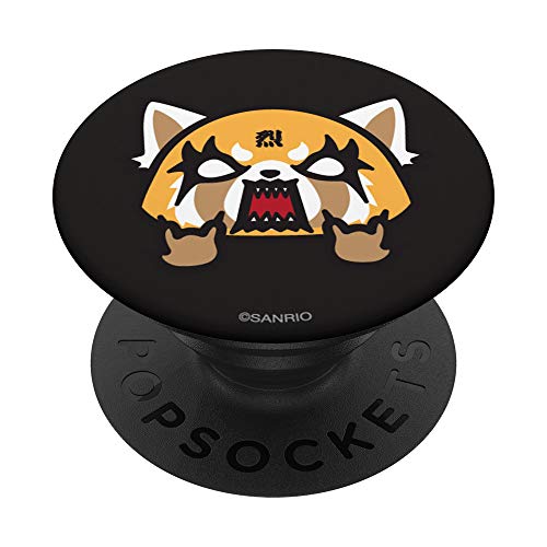 Aggretsuko Classic Rock Rage Face PopSockets PopGrip: Swappable Grip for Phones & Tablets