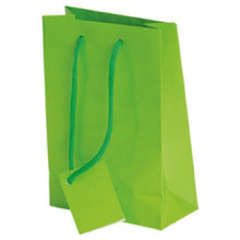 Load image into Gallery viewer, Lot of 12 Small Lime Green Gift Bags with Tags
