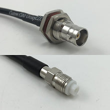Load image into Gallery viewer, 12 inch RG188 BNC FEMALE BIG BULKHEAD to FME FEMALE Pigtail Jumper RF coaxial cable 50ohm Quick USA Shipping
