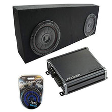 Load image into Gallery viewer, Compatible with 07-13 Toyota Tundra Crew Max Kicker Bundle CompVT CVT12 Dual 12&quot; Custom Sub Box CXA800.1
