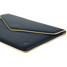 Load image into Gallery viewer, MediaDevil Apple iPad Mini 1/2/3/4 Leather Case (Navy with Cream Stitching and Inner) - Artisansuit Genuine European Leather Case
